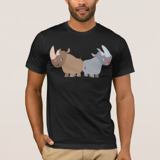 Zwei Cartoon Rhinos T - Shirt