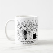 Zwei Cartoon zum Thema Bridegroom. Kaffeetasse (Links)