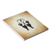 Zwei Cat-Silhouette Notizblock (angewinkelt)