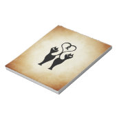 Zwei Cat-Silhouette Notizblock (Rotiert)