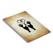 Zwei Cat-Silhouette Notizblock (Rechte Seite)