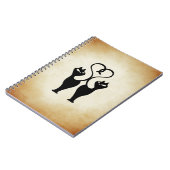 Zwei Cat-Silhouette Notizblock (Linke Seite)