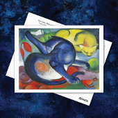 Zwei Cats Blue Yellow Franz Marc Postkarte