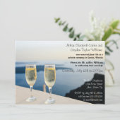 Zwei Champagner-Foto - Hochzeitsankündigung Einladung (Stehend Vorderseite)