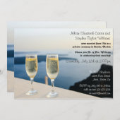 Zwei Champagner-Foto - Hochzeitsankündigung Einladung (Vorne/Hinten)