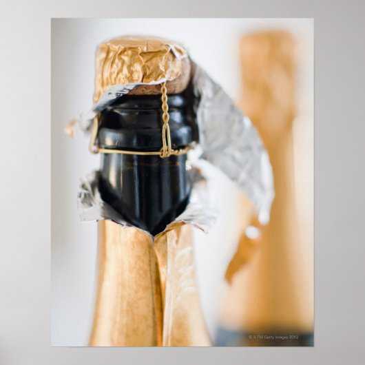 Zwei Champagnerflaschen Poster (Vorne)