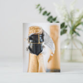 Zwei Champagnerflaschen Postkarte (Stehend Vorderseite)
