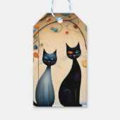 Zwei charmante Katzen Geschenkanhänger (Vorderseite)