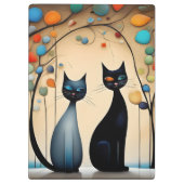 Zwei charmante Katzen Klemmbrett (Rückseite)
