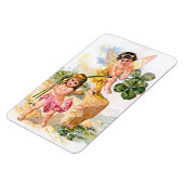 Zwei charmante Schmetterlingskinder Magnet (Linke Seite)