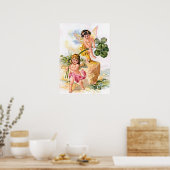 Zwei charmante Schmetterlingskinder Poster (Küche)