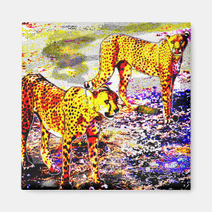 Zwei Cheetahs Magnet