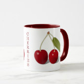 Zwei Cherries Design Coffee Tasse (VorderseiteRechts)