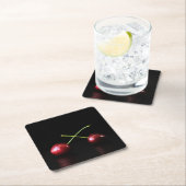 Zwei Cherries Küste Rechteckiger Pappuntersetzer (Vor Ort)