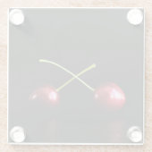 Zwei Cherries Küstenercnm Glasuntersetzer (Rückseite)