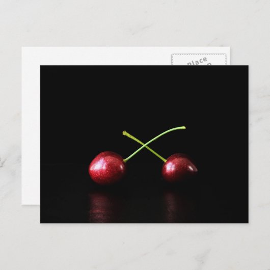 Zwei Cherries pccm Postkarte (Vorne/Hinten)