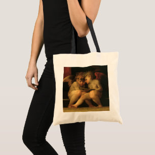Zwei Cherubim lesen von Rosso Fiorentino, Engel Tragetasche