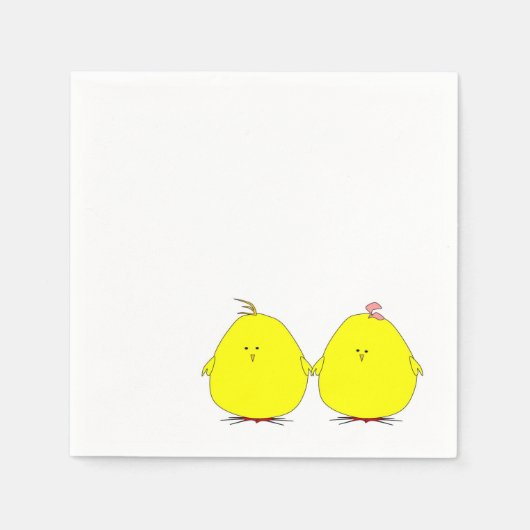 Zwei Chicks Napkin Serviette (Vorderseite)