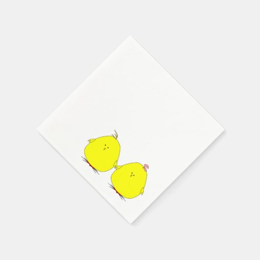 Zwei Chicks Napkin Serviette (Ecke)