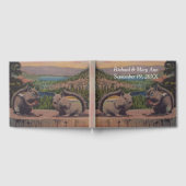 Zwei Chipsteine auf Stump in Mountains Lake Gästebuch (Voll)