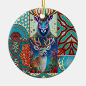 ZWEI CHRISTMAS DEER KERAMIK ORNAMENT (Vorne)