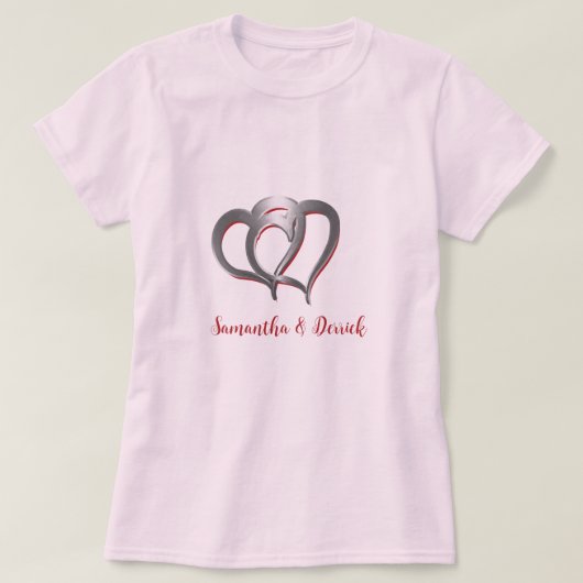 Zwei Chrome-Hearts Personalisiert mit Namen T-Shirt (Design vorne)