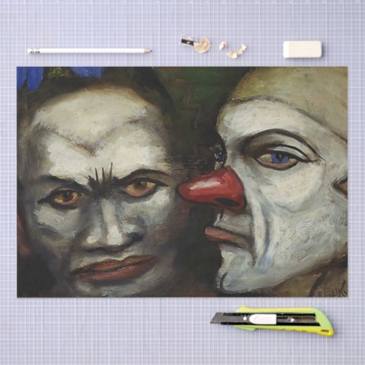 Zwei Clowns von Walt Kuhn Seidenpapier (Handwerk)