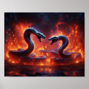 Zwei Cobras in der Hölle (8 x 10) Poster