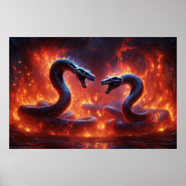 Zwei Cobras in Hell (24 x 36) Poster