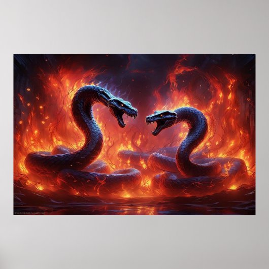 Zwei Cobras in Hell (24 x 36) Poster (Vorne)