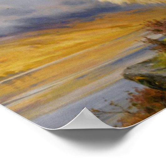 Zwei Collies über einem See Poster (Ecke)