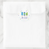 Zwei Cool 2. Geburtstag Runder Aufkleber (Tasche)