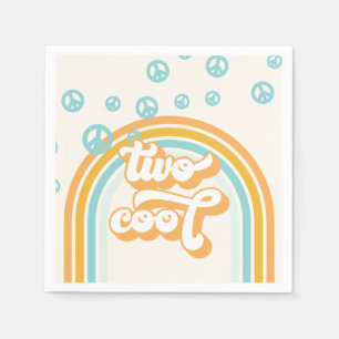 ZWEI Cool Retro Boy 2ND Geburtstag Serviette