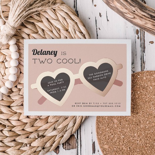 Zwei Cool | Sommersonntags Geburtstagsparty Folieneinladung