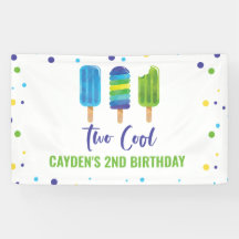 Zwei Coole 2. Geburtstag Ice Pop Blue Green