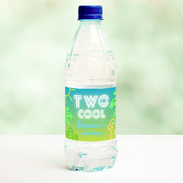 Zwei Coole 2. Geburtstag Wasserflaschenetikett