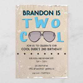 Zwei Coole 2. Geburtstagseinladungen Einladung
