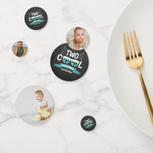 Zwei Coole Boys Chalkboard 2. Geburtstag Konfetti