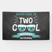 Zwei Coole Chalkboard Boys 2. Geburtstag Banner (Horizontal)