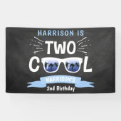 Zwei Coole Chalkboard Boys 2. Geburtstag Banner (Horizontal)