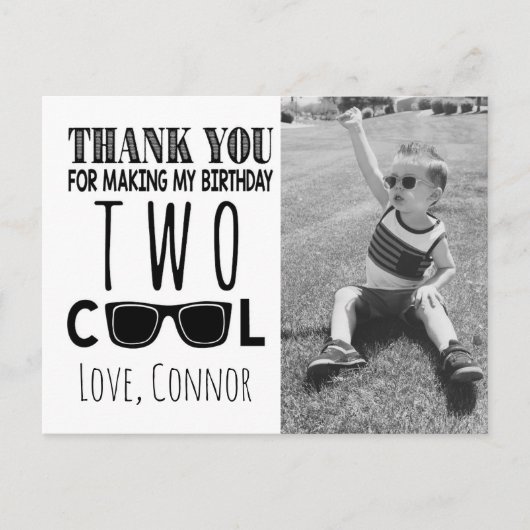 Zwei Coole Dankeschön-Karte mit Personalisiertem F Postkarte (Vorderseite)