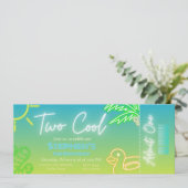 Zwei Coole Einladung zum 2. Geburtstag (Stehend Vorderseite)