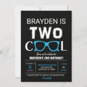 Zwei Coole Einladung zum 2. Geburtstag (Vorderseite)