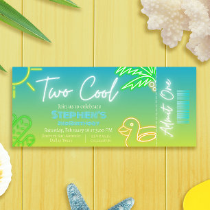 Zwei Coole Einladung zum 2. Geburtstag