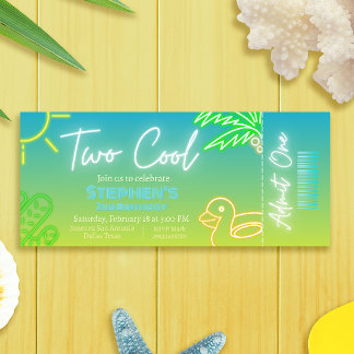 Zwei Coole Einladung zum 2. Geburtstag
