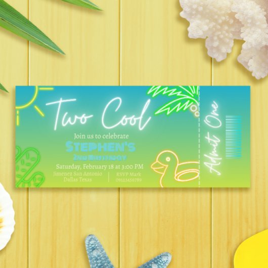 Zwei Coole Einladung zum 2. Geburtstag