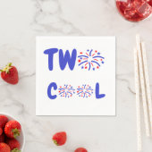 Zwei Coole Feuerwerk 2. Geburtstag Serviette (Beispiel)