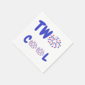Zwei Coole Feuerwerk 2. Geburtstag Serviette (Ecke)