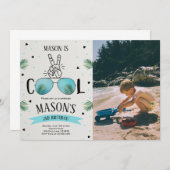 Zwei Coole Foto Einladung (Vorne/Hinten)