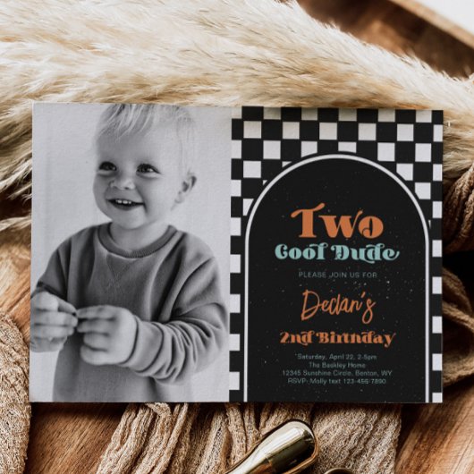 Zwei Coole Foto-Einladung Einladung